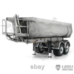 Remorque basculante hydraulique en métal LESU avec pompe pour camion tracteur RC Tamiya 1/14