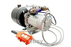 Unité de puissance de pompe hydraulique à double action 12V CC pour remorque à benne basculante de 8 litres avec télécommande