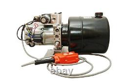 Unité de puissance de pompe hydraulique à simple effet 12V DC pour remorque à benne basculante de 4 litres avec télécommande