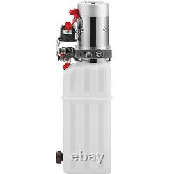 Vevor 10 Quart Pompe Hydraulique À Double Action Pompe À Décharge 12v Réservoir En Plastique