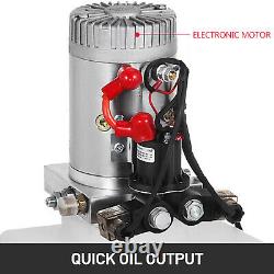 Vevor 20 Quart Pompe Hydraulique Double Action Remorque Déchargement Réparation De Voiture