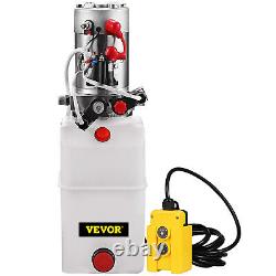 Vevor Pompe Hydraulique À Double Action Pour Remorques À Décharge Kit 12vdc 6 Réservoir Quart